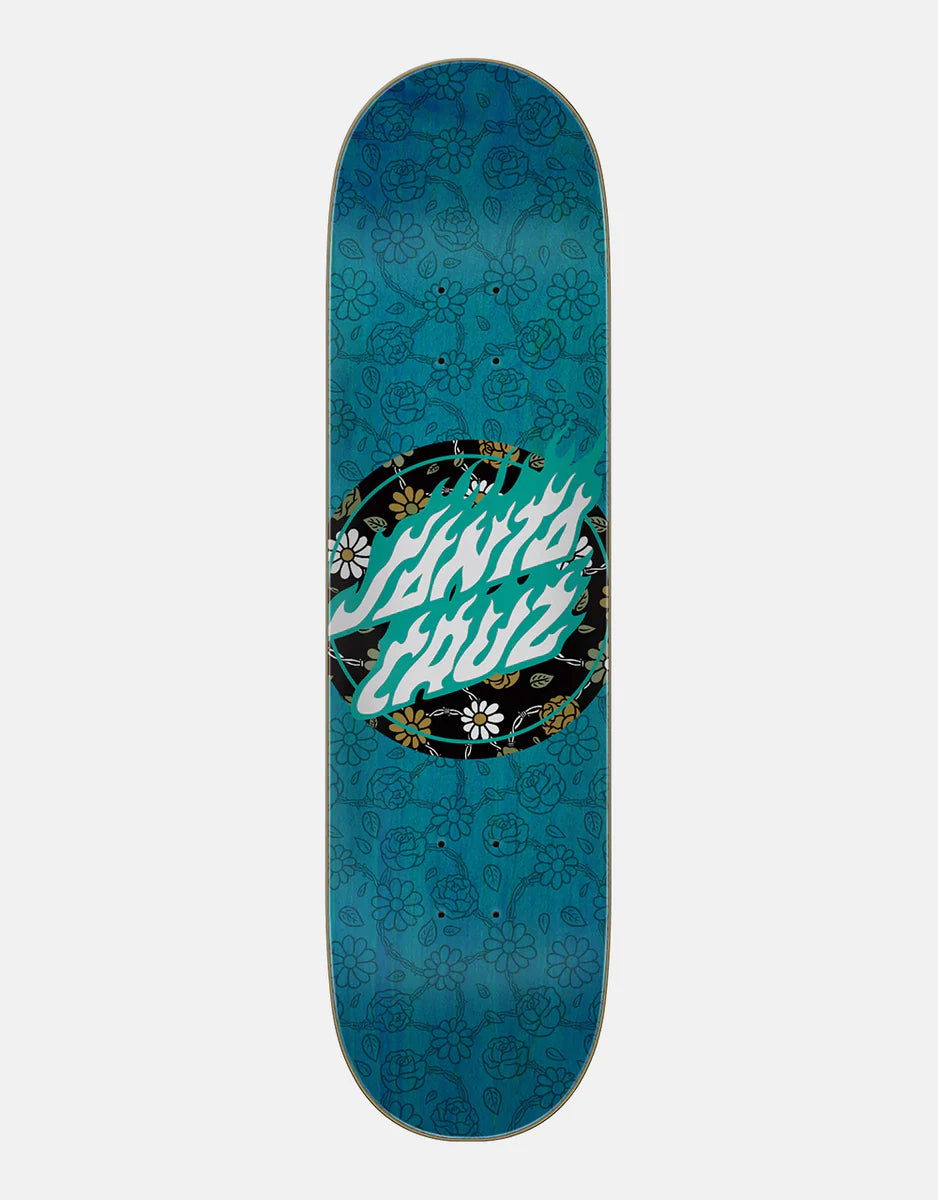 Santa Cruz Floral Flame Dot 7 Ply Birch Deck - 8.25 x 31.8