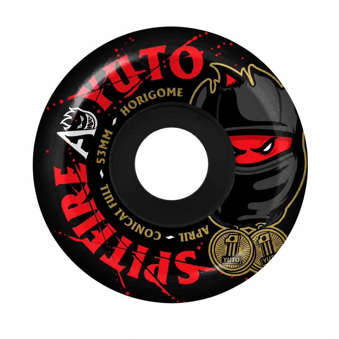Spitfire x April Yuto Formula 4 Conical Full 99D Black - (53mm)