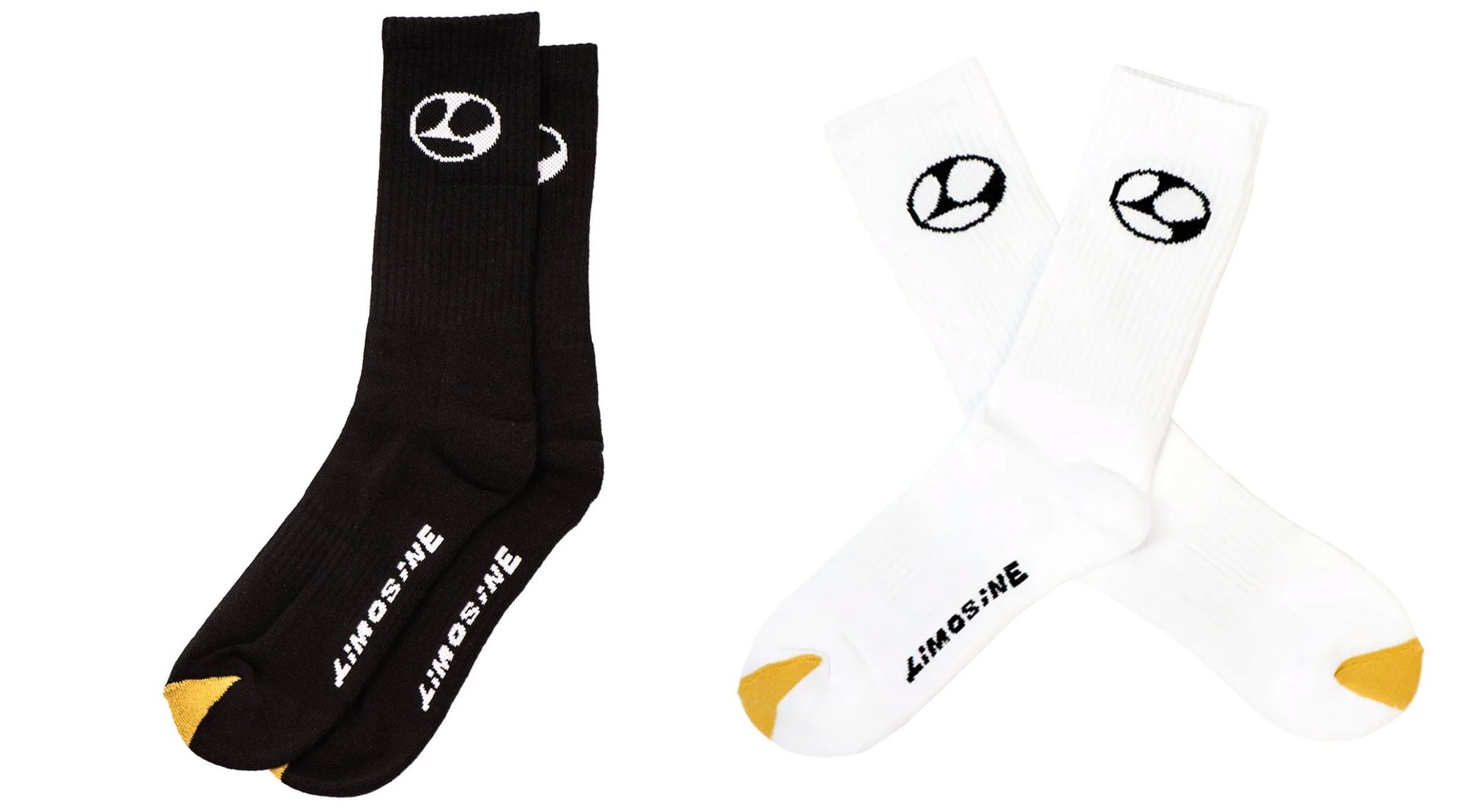 Limosine Gold Toe Socks - (Black)