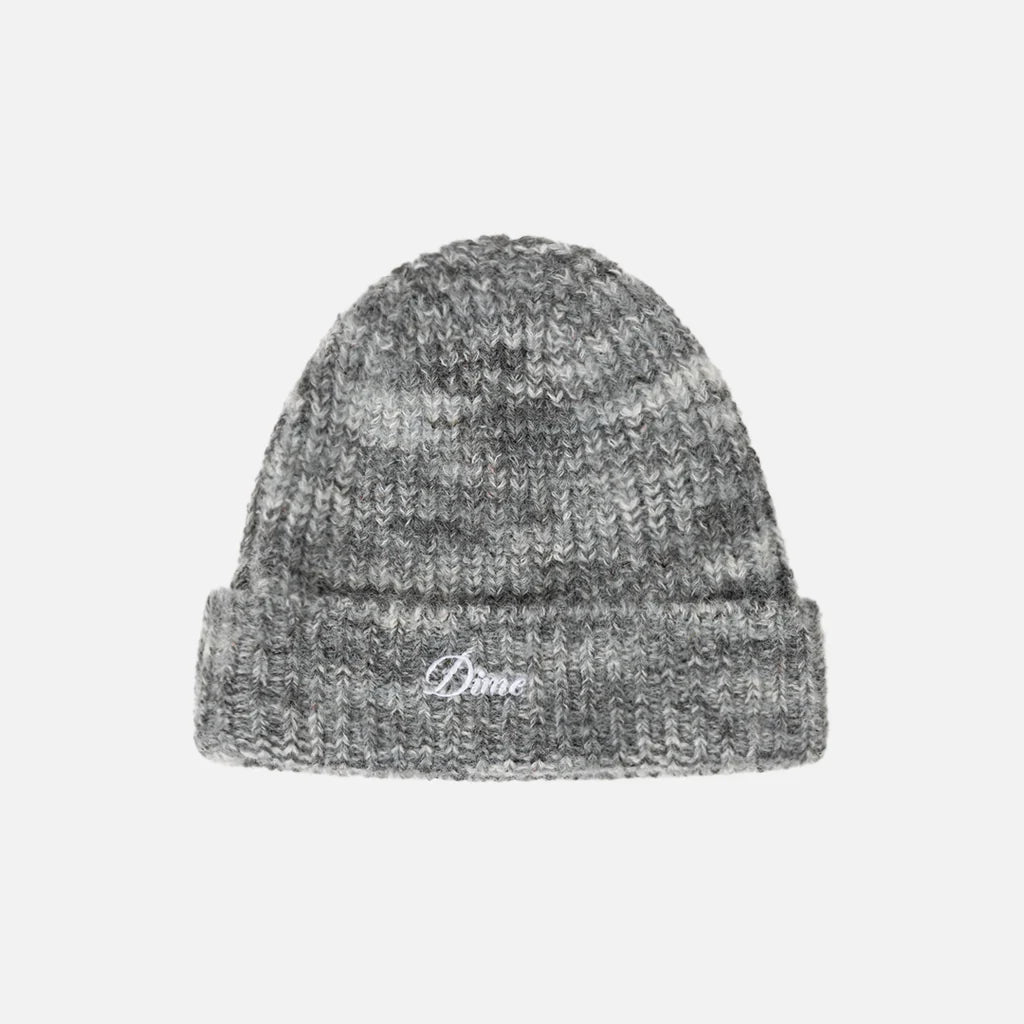 Dime Fuzzy Fold Beanie- (Grey)