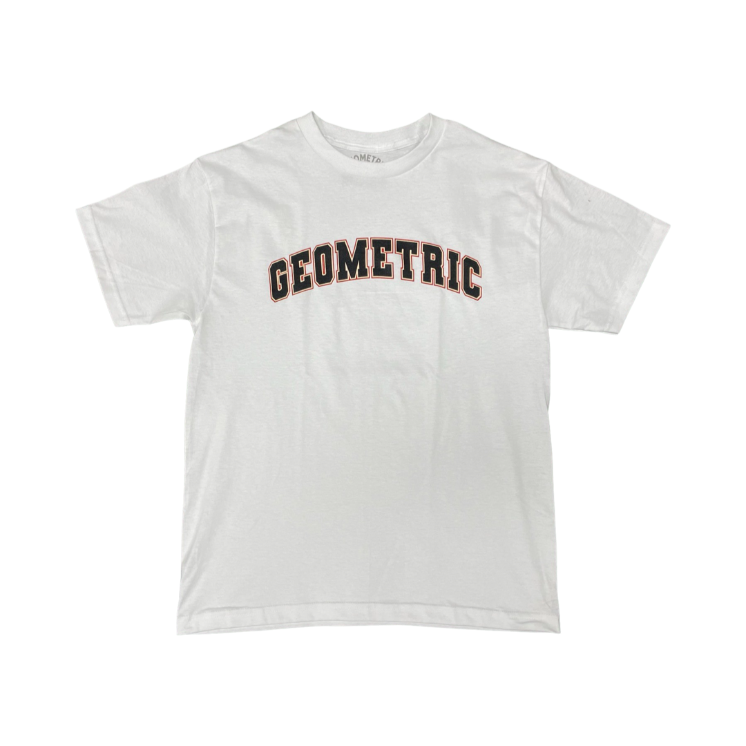 Geometric Varsity Tee - (Maroon/Cream/Black)