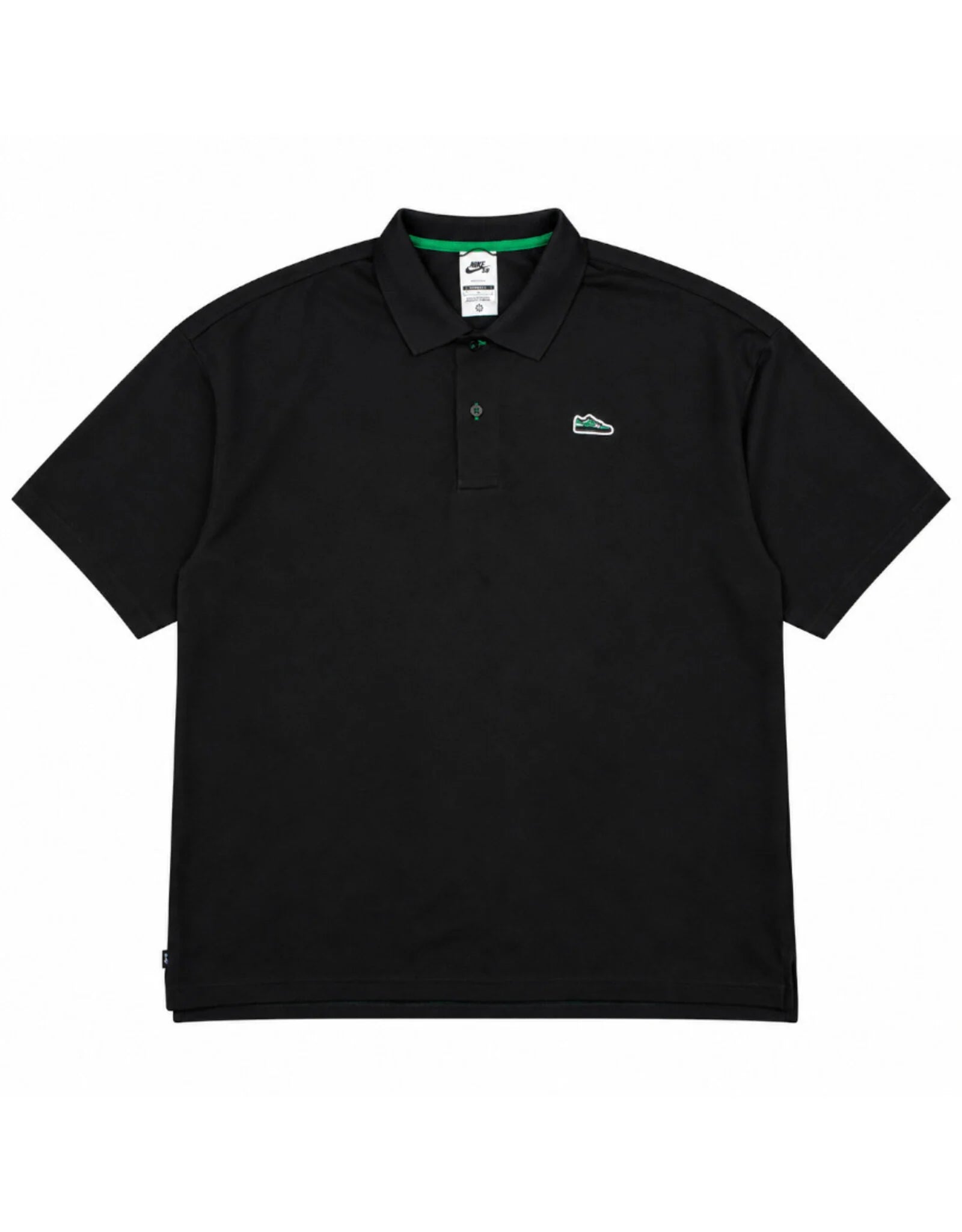Nike SB AF1 Solid Break City Pack Polo Top - Black/Court Green