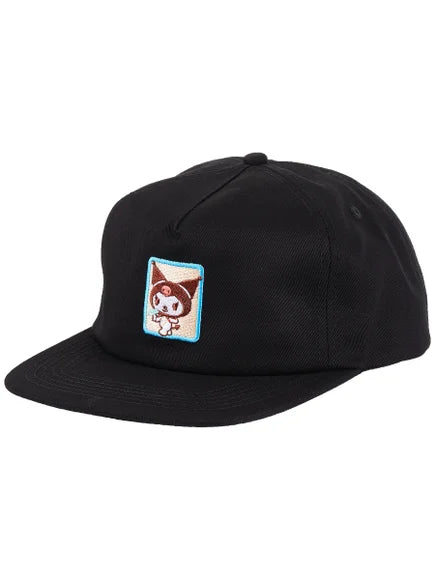 Girl Sanrio Friends Kuromi 5 panel snapback -(black)